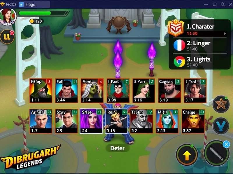 Dibrugarh Legends character selection screen